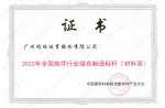 2022年全国地坪行业绿色制造标杆（材料商）